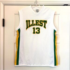 Old Navy Illest Jersey 13 Basketball Athletic White Green Yellow Small Sportcore